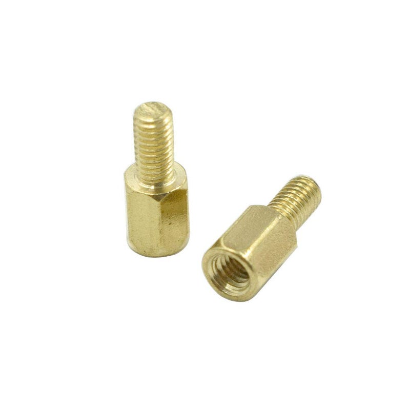 Hxchen M3 x 6mm + 6mm Male to Female Thread Brass Hexagon Hex Standoff Spacer Pillars - (50 Pcs) - Image 3